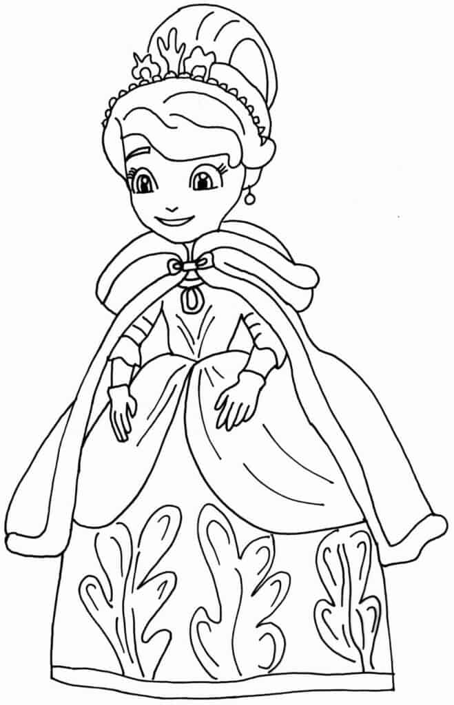 Princesa Sofia para colorir