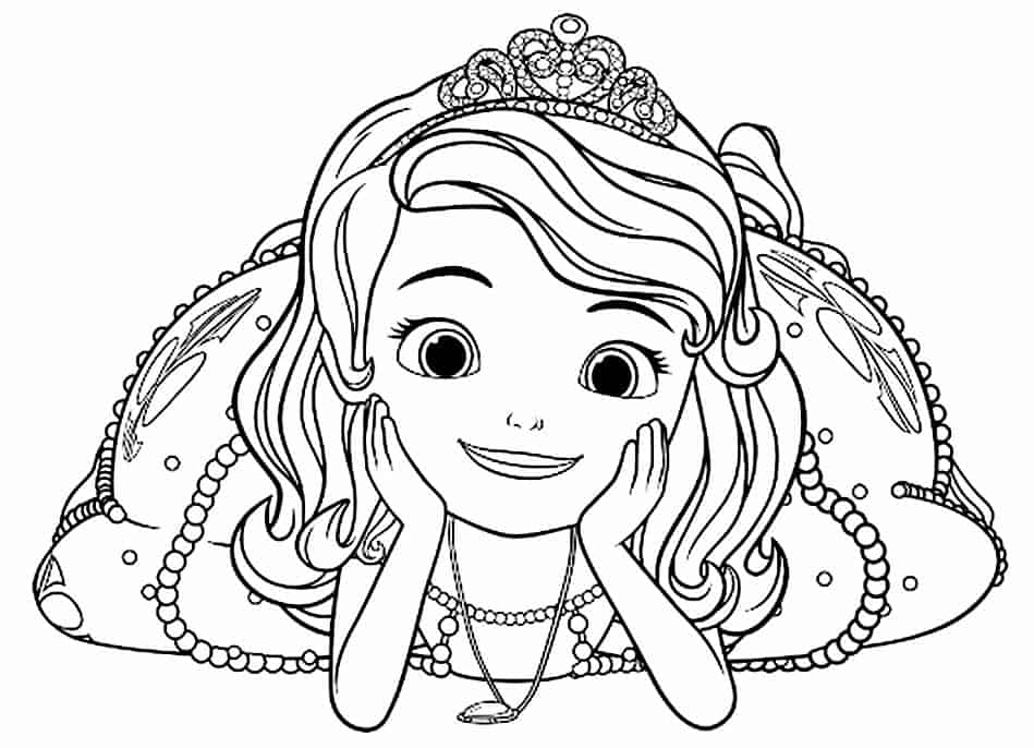 Princesa Sofia para colorir