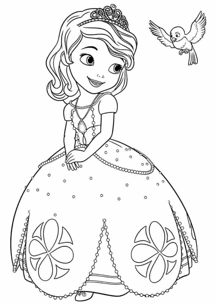 Princesa Sofia para colorir