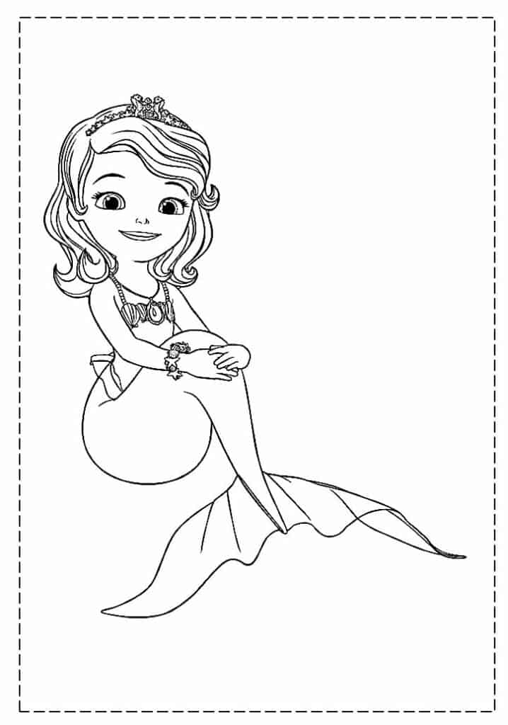 Princesa Sofia para colorir