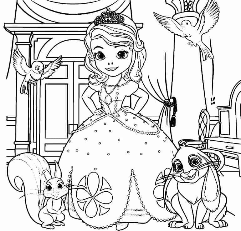 Princesa Sofia para colorir