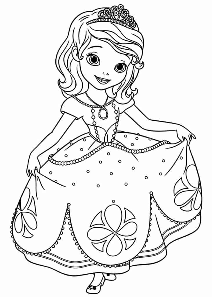 Princesa Sofia para colorir