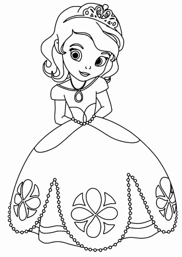 Princesa Sofia para colorir