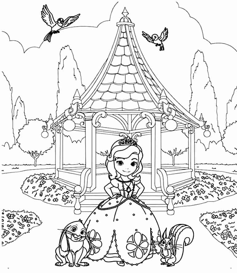 Princesa Sofia para colorir