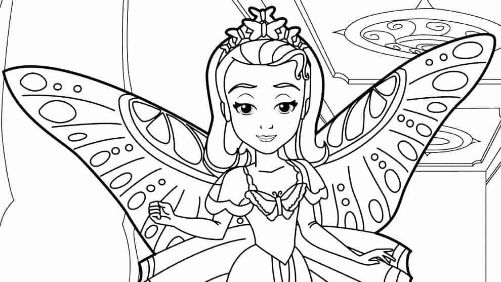 Princesa Sofia para colorir