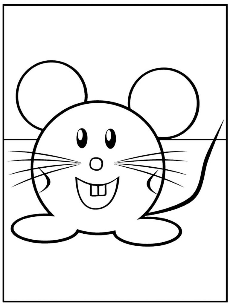 Rato para colorir