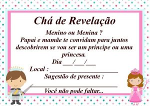 Convite Chá Revelação