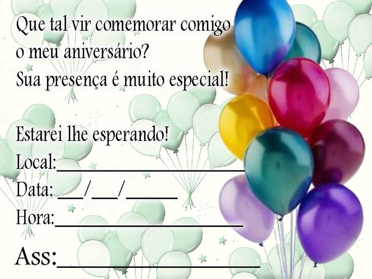 Convite de Aniversário Infantil