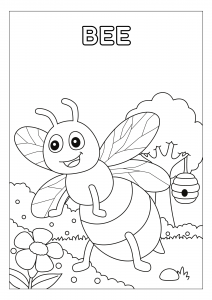 Abelha para colorir
