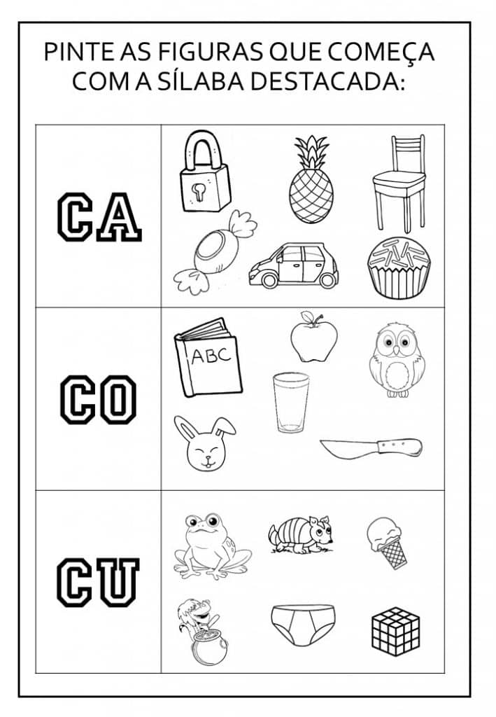 Atividades com letra C