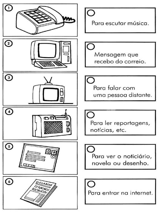 Atividades sobre tecnologia para imprimir