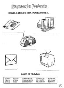 Atividades sobre tecnologia para imprimir – Blog Ana Giovanna