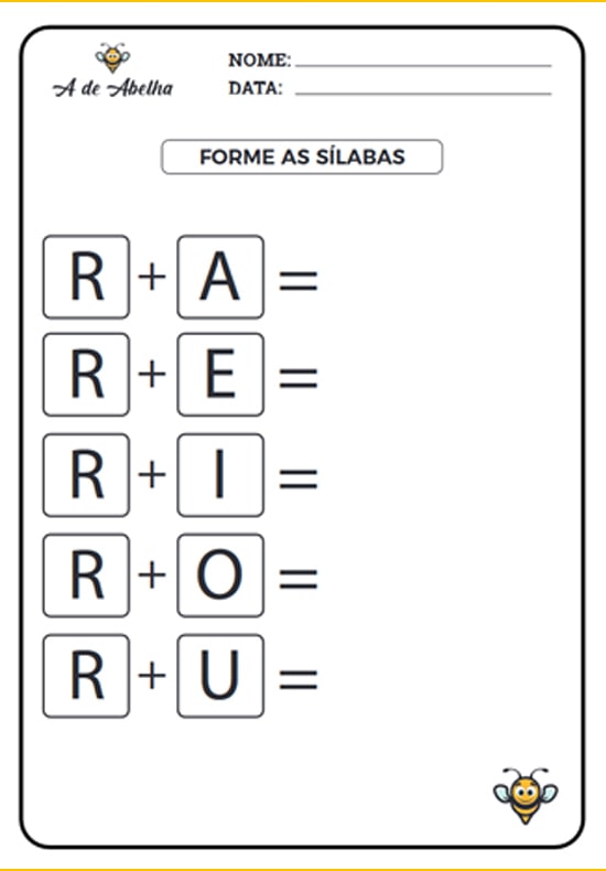 Atividades para aprender a ler 