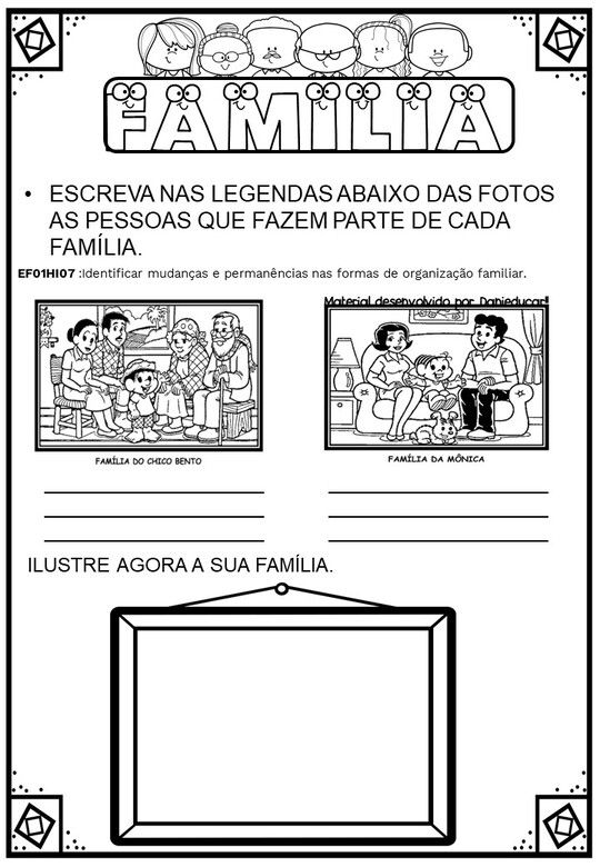 Atividades sobre família