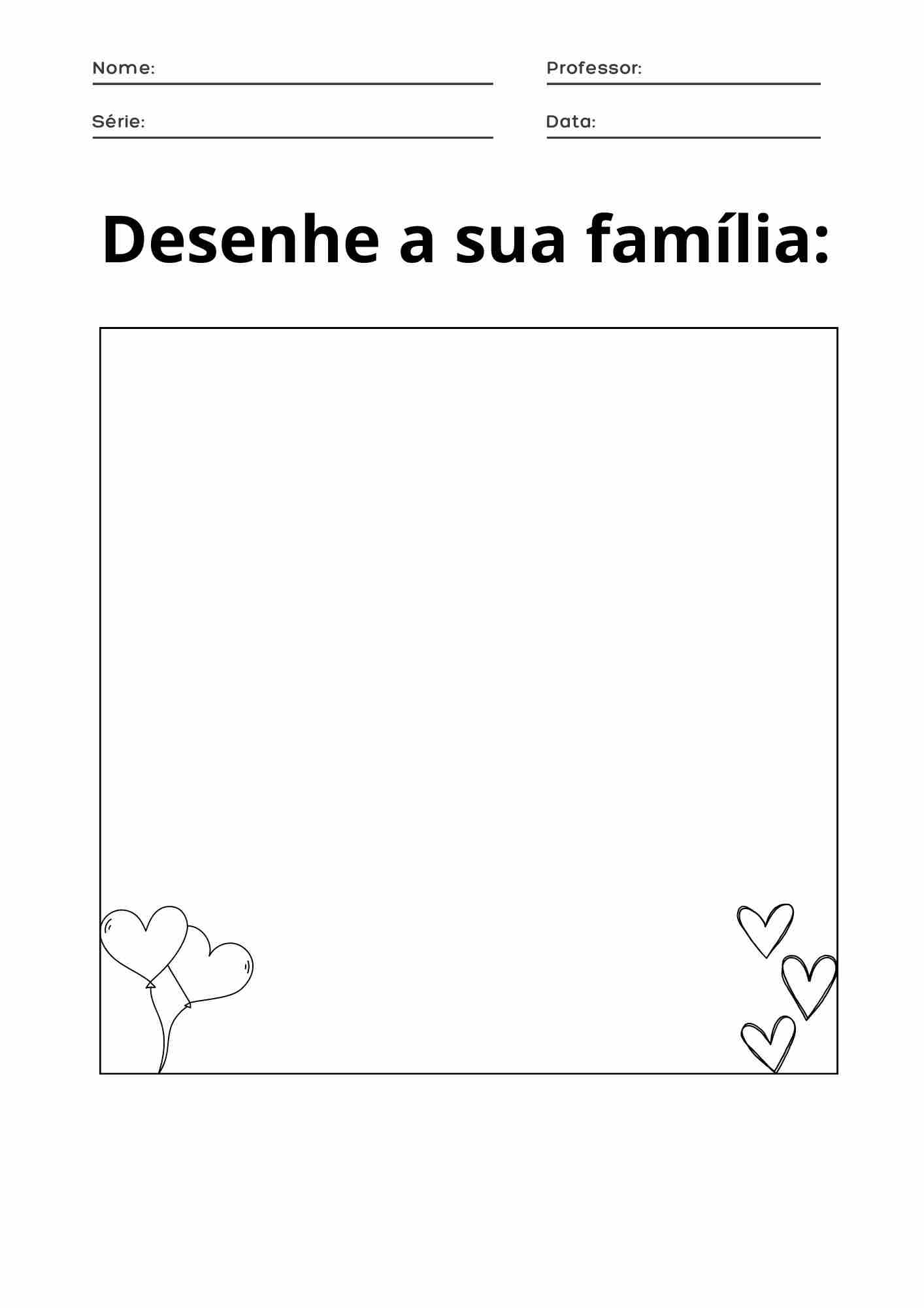 Atividades sobre família 