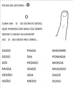 Atividades com a letra D para imprimir