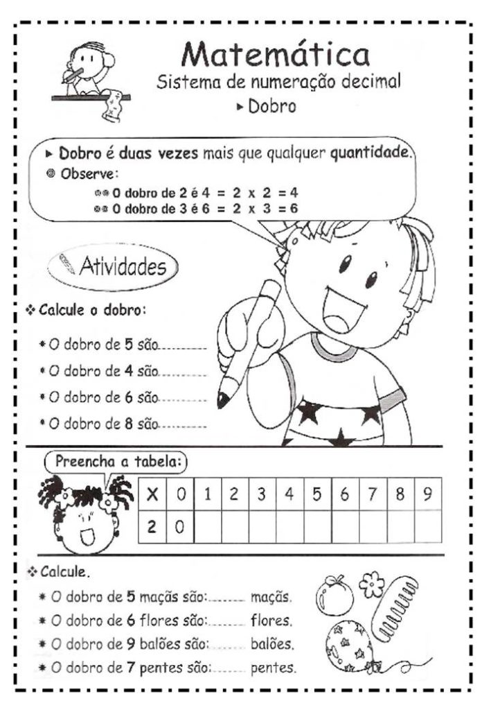 Atividades de matemática 2 ano