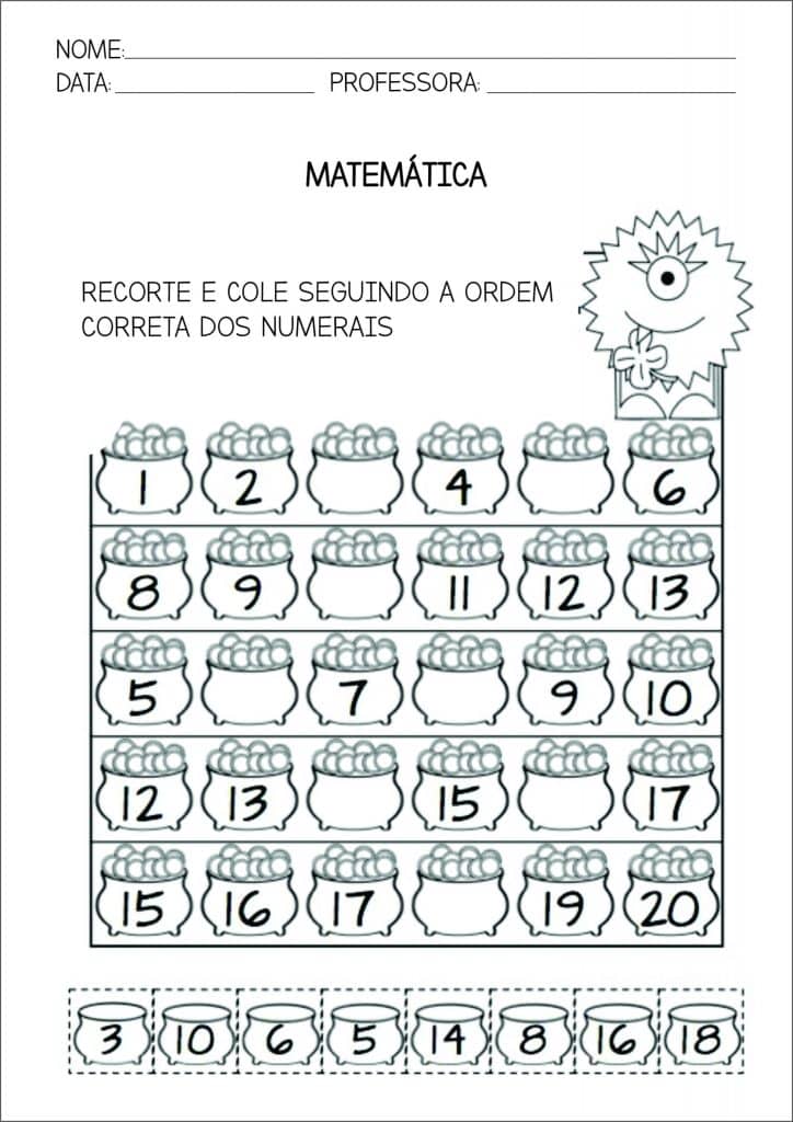 Atividades de matemática 1 ano