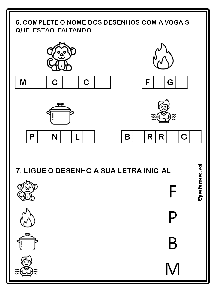 Atividades de alfabetização 2º ano