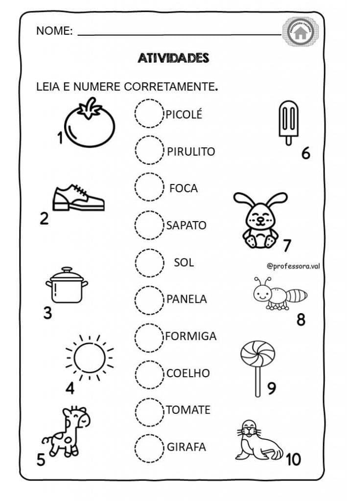 Atividades de alfabetização 2º ano