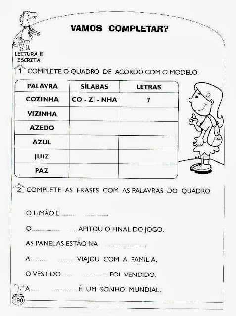 Atividades de alfabetização 2º ano