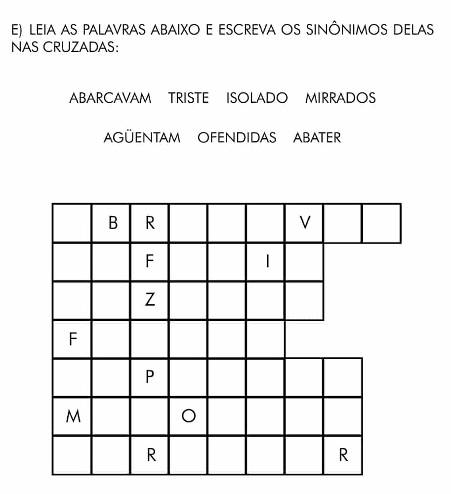 Atividades de alfabetização 3º ano