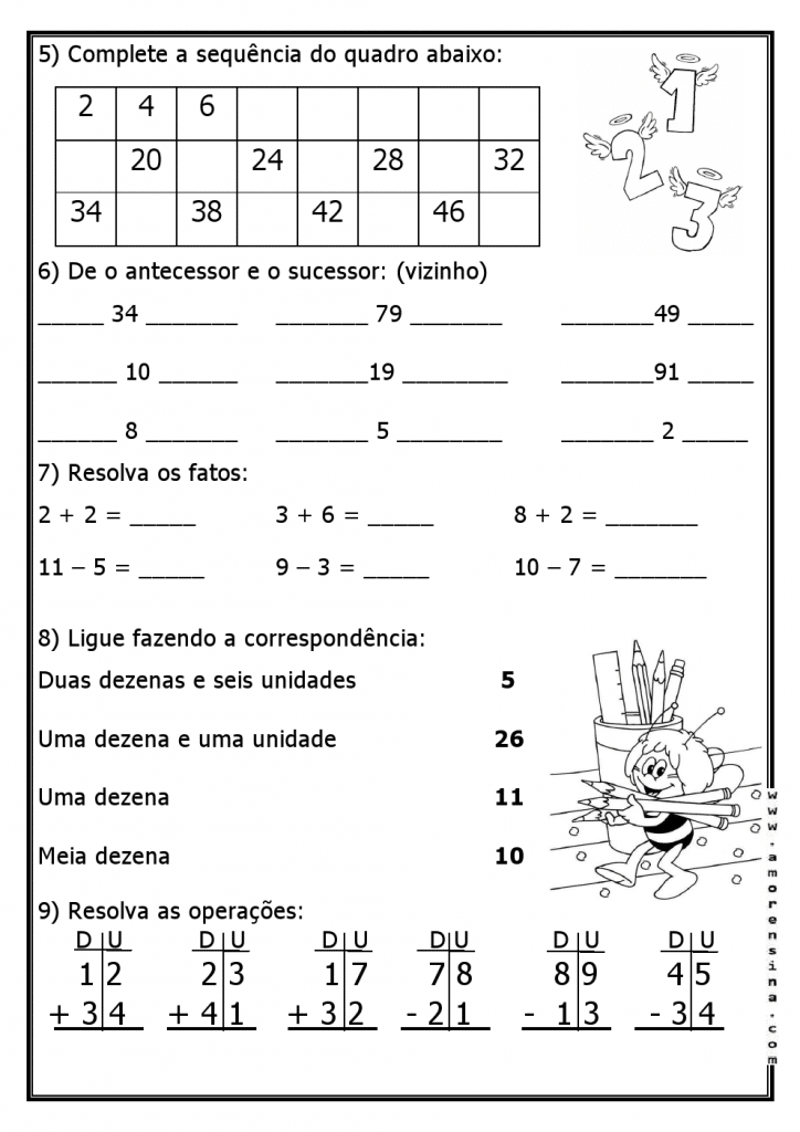 Atividades de matemática 3º ano