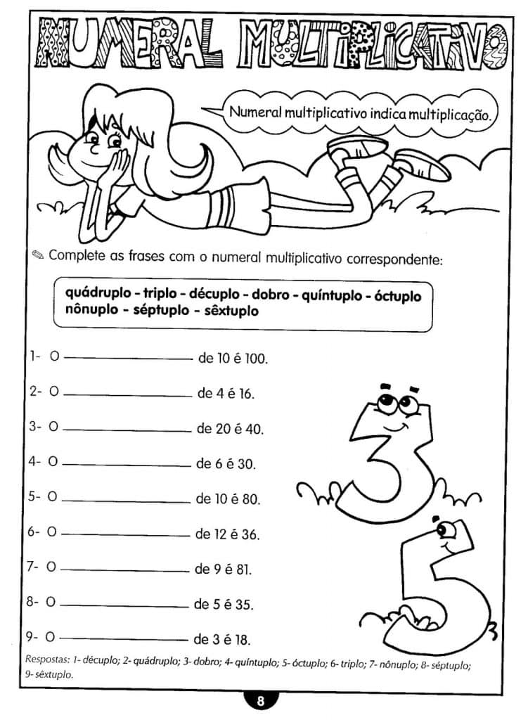 Atividades de matemática 3º ano