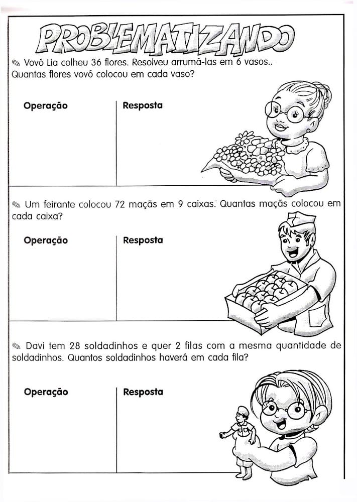 Atividades de matemática 3º ano