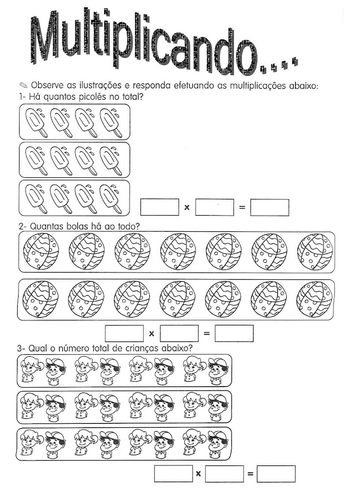 Atividades de matemática 3º ano