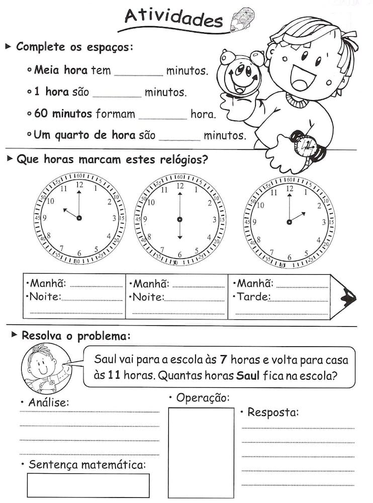 Atividades de matemática 3º ano