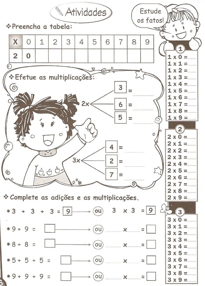 Atividades de matemática 3º ano