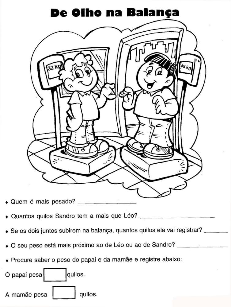 Atividades de matemática 3º ano