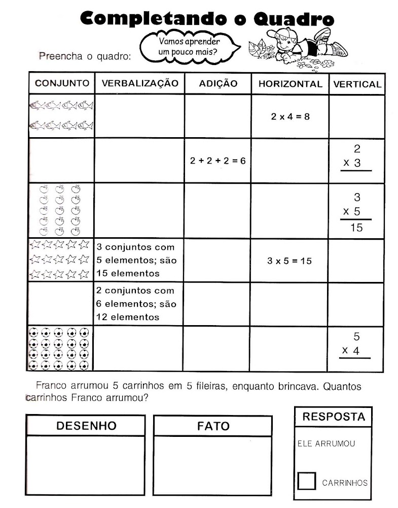 Atividades de matemática 3º ano