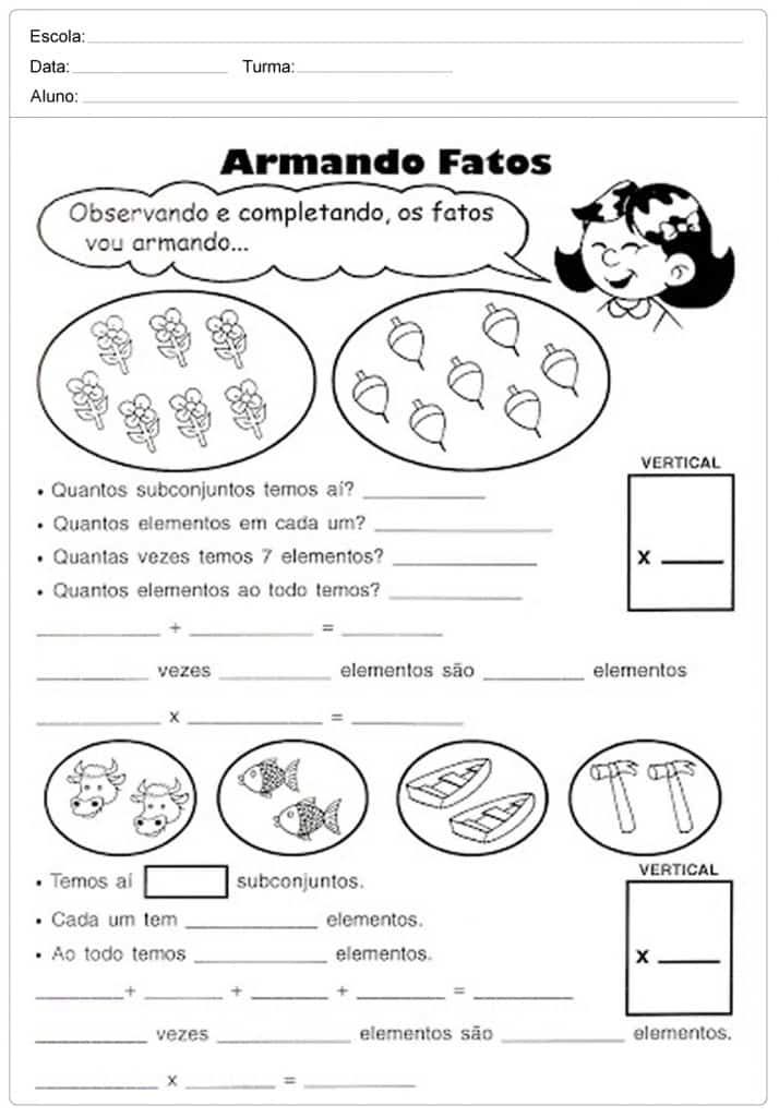 Atividades de matemática 3º ano