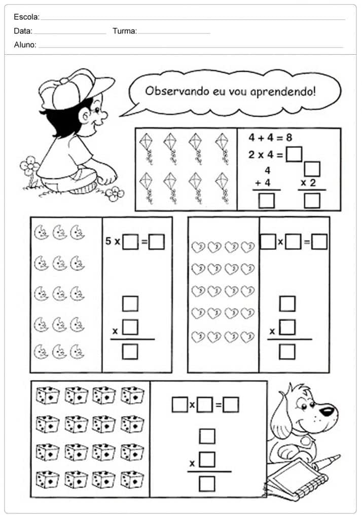 Atividades de matemática 3º ano