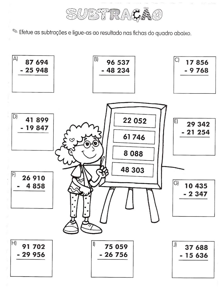 Atividades de matemática 4º ano