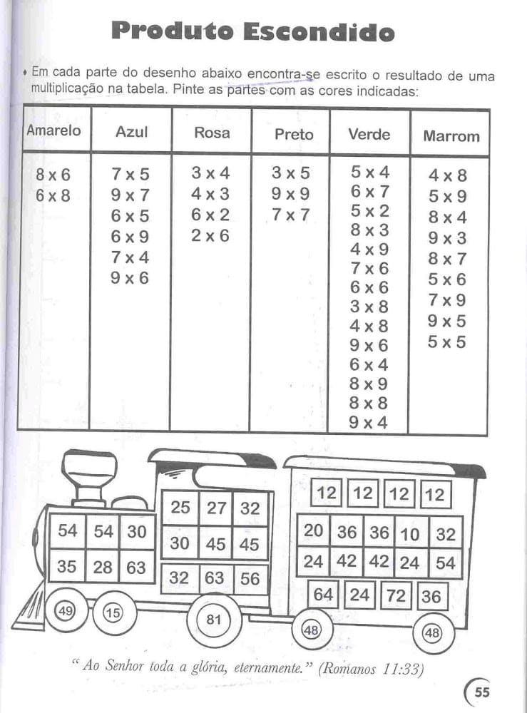 Atividades de matemática 4º ano