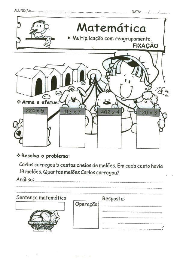 Atividades de matemática 4º ano