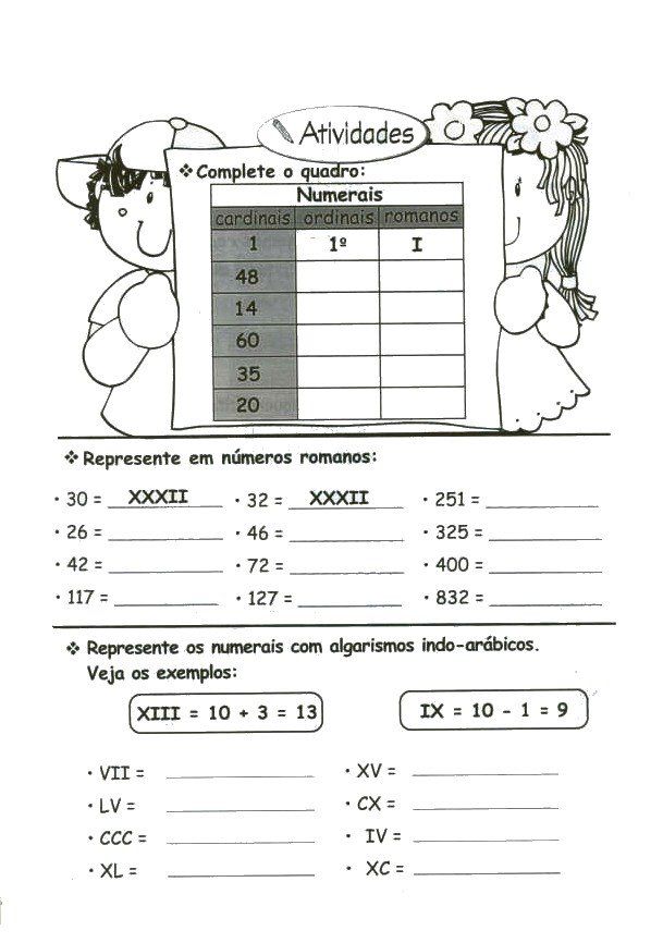 Atividades de matemática 4º ano