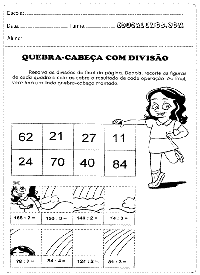 Atividades de matemática 4º ano