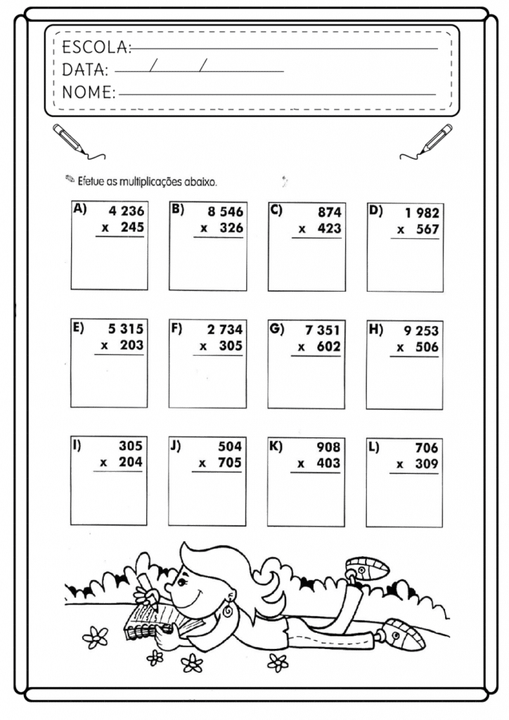 Atividades de matemática 5º ano