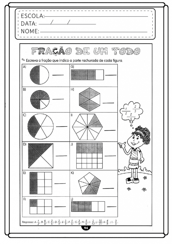 Atividades de matemática 5º ano