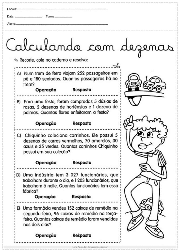 Atividades de matemática 5º ano