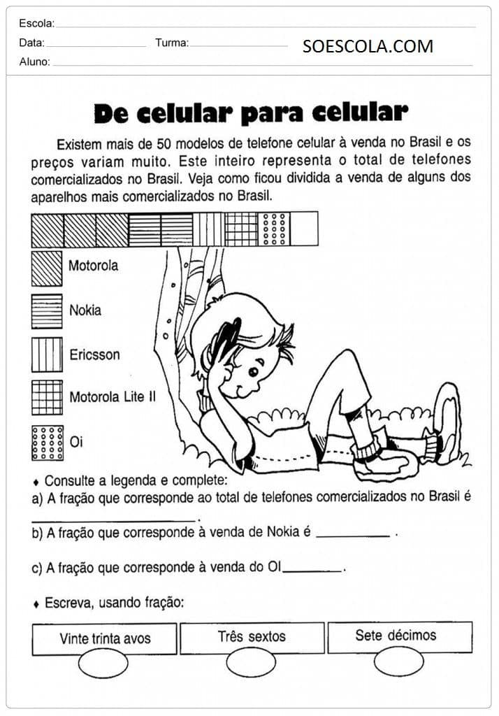 Atividades de matemática 5º ano