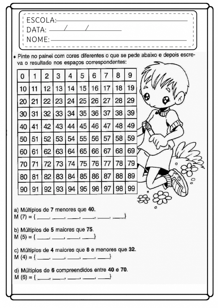 Atividades de matemática 5º ano