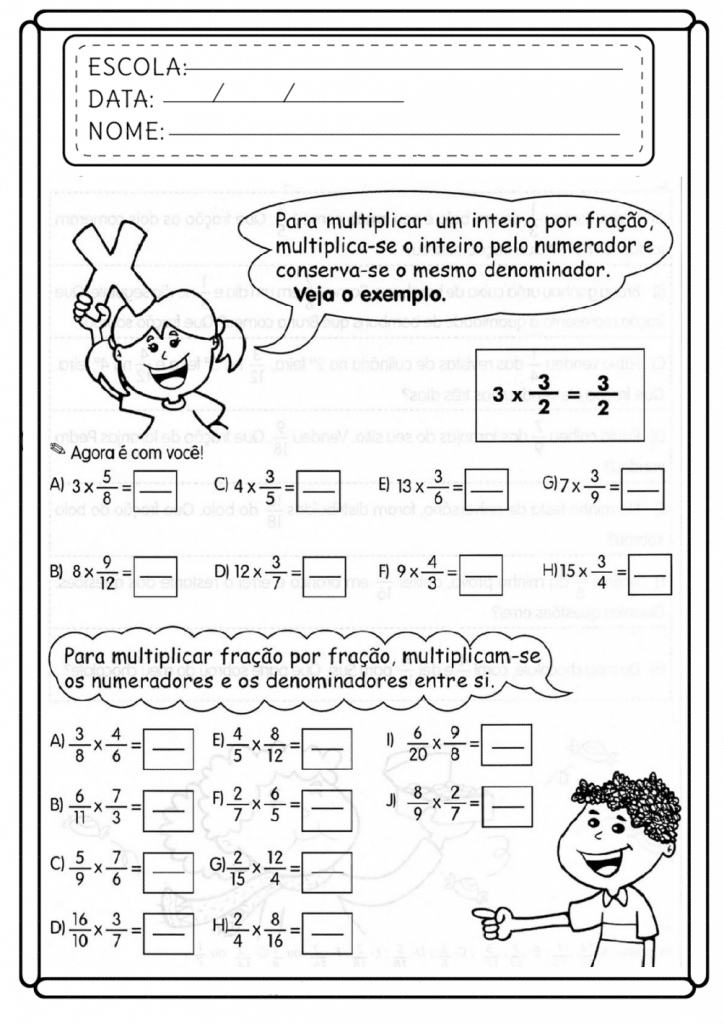 Atividades de matemática 5º ano