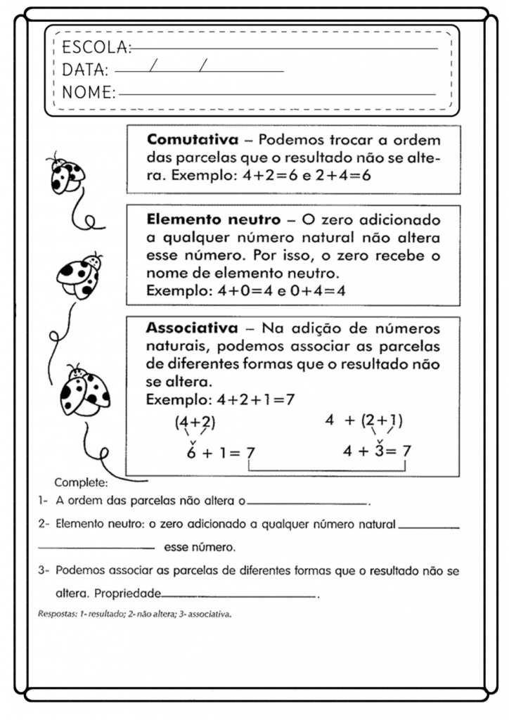 Atividades de matemática 5º ano