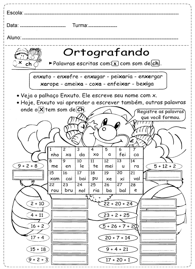 Atividades de português 3º ano