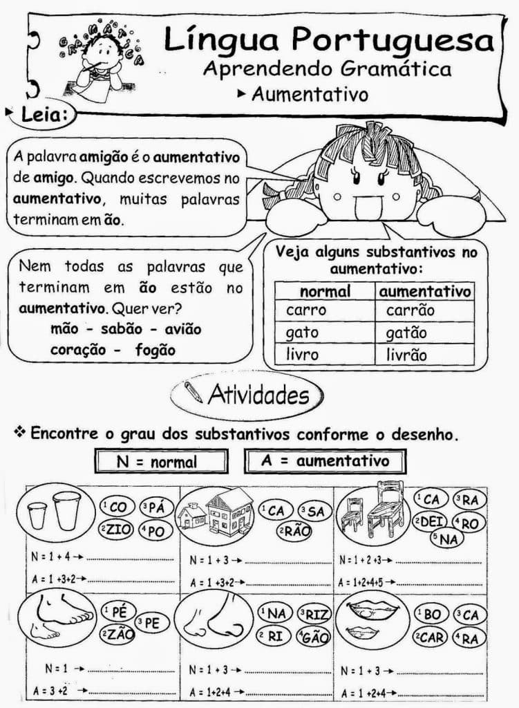 Atividades de português 3º ano